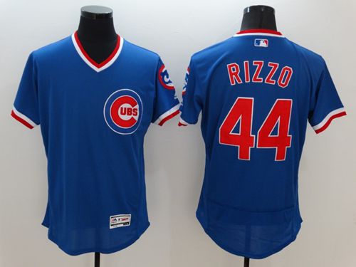 Cubs #44 Anthony Rizzo Blue Flexbase Authentic Collection Cooperstown Stitched MLB Jersey - Click Image to Close